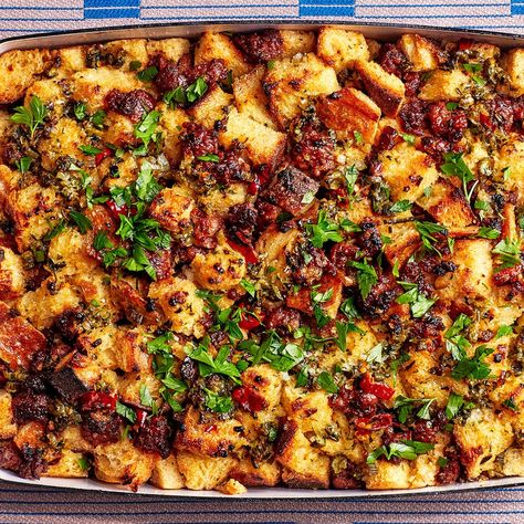 How to Make Stuffing With Whatever Your Heart Desires | Bon Appétit Chicken Casserole Dishes, Classic Stuffing Recipe, Friendsgiving Recipes, Classic Stuffing, Perfect Roast Turkey, Corn Recipes Side Dishes, Turkey Dressing, Thanksgiving Favorites, Cooking Thanksgiving Dinner