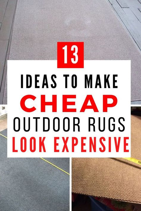 Do you want to learn how to make a cheap outdoor rug look more expensive? check out these 13 ideas for patio rug makeovers that can be done on a budget, so check out these before and after projects for inspiration. #diy #patiorug #outdoorrug Curb Appeal Diy Ideas, Diy Outdoor Porch, Home Depot Rugs, Rug Makeover, Outdoor Porch Decor, Outdoor Rugs Cheap, Monogram Painting, Farmhouse Style Living Room, Patio Rug