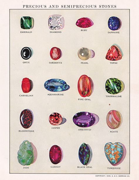 Jewelry Rendering, Jewelry Illustration, Printable Images, Jewelry Drawing, Colored Stones, Images Vintage, Illustration Vintage, Vintage Printables, Semi Precious Stones