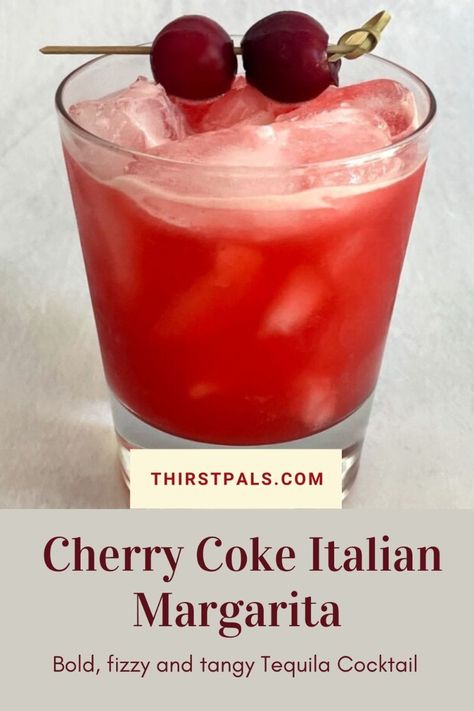 Add a fun and fizzy twist to your cocktail repertoire with the Cherry Coke Italian Margarita! Featuring the sweetness of Cherry Coke, the zing of fresh lime, and a splash of smooth amaretto, this drink is a true game-changer. Perfect for cocktail enthusiasts and margarita lovers alike, it’s a drink that screams creativity. Click to get the step-by-step recipe and wow your guests! #CreativeCocktails #CherryMargarita #ItalianCocktail Italian Margarita Recipe, Cherry Margarita, Italian Margarita, Margarita On The Rocks, Italian Cocktails, Cherry Coke, Tequila Cocktails, Margarita Recipe, Margarita Recipes