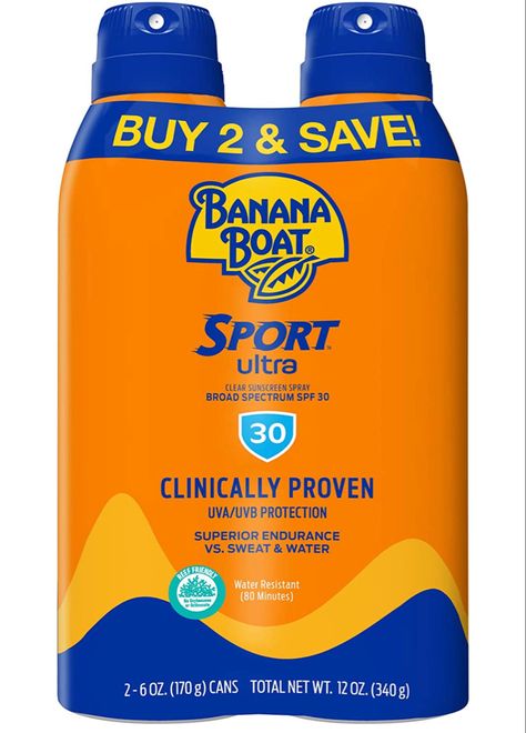 Banana Boat Sport Ultra, Reef Friendly, Broad Spectrum Sunscreen Spray Banana Boat Sunscreen, Spray Sunscreen, Sunscreen Spray, Banana Boat, Body Sunscreen, Sunscreen Spf 50, Sunscreen Lotion, Broad Spectrum Sunscreen, Spf Sunscreen