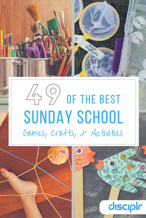 Kids often learn best when engaged in creative play, and with these easy activity ideas, you may have the most fun of all. Check out these fun and memorable activities that fit any Sunday school classroom! Kindergarten Sunday School, School Games For Kids, Sunday School Printables, Toddler Sunday School, Kids Church Activities, Sunday School Projects, Kids Church Lessons, Sunday School Games, Kids Sunday School Lessons