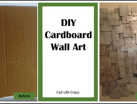 DIY Cardboard Wall Art for only $3 - Call Life Crazy Cardboard Wall Art Diy, Foam Board Projects Wall Art, Cardboard Wall Art, Cardboard Wall, Abstract Techniques, Cardboard Crafts Diy, Before Baby, Diy Cardboard, Cardboard Crafts