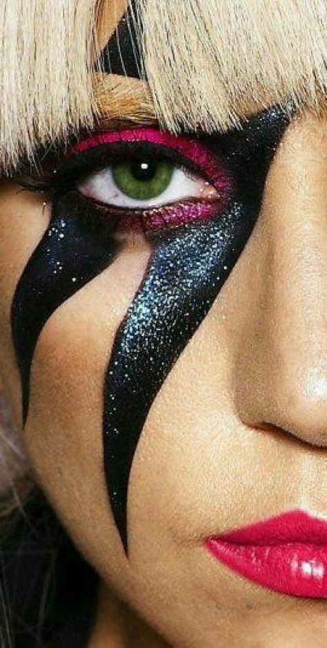 80s Rocker Makeup, 80s Rock Makeup, Rocker Makeup, Glam Rock Makeup, Gaga Makeup, Lady Gaga Makeup, Lady Gaga The Fame, Lady Gaga Artpop, Rock Makeup