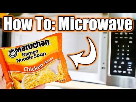 How To Make: Ramen Noodles in the Microwave - YouTube Ramen Noodles In Microwave, Noodles In Microwave, How To Cook Ramen, Make Ramen Noodles, How To Cook Noodles, Cooking Ramen, Ramon Noodles, Chicken Ramen Noodle Recipes, Microwave Noodles