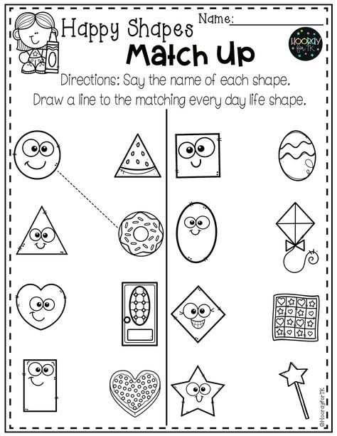 Prek 4 Worksheets, Shapes Activities Worksheet, English Activity For Preschoolers, Pre Kg Worksheets English, Pre K School Activities, Fun Preschool Worksheets Free Printable, Pre K Matching Worksheets, Prek Math Activities Worksheets, Math Lesson For Kindergarten