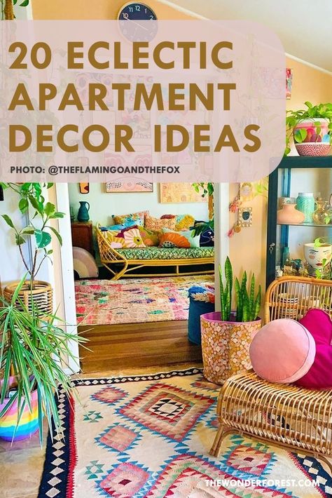 20 Eclectic Apartment Decor Ideas Worth Giving a Try Clean Eclectic Decor, Eclectic Modern Decor, Cozy Eclectic Home, Eclectic Boho Living Room, Diy Bohemian Decor, Eclectic Apartment Decor, Eclectic Decor Bohemian, Wonder Forest, Cozy Eclectic