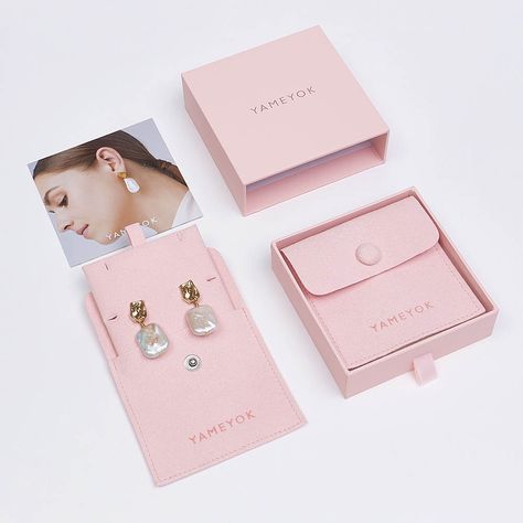 Creative Packaging For Jewelry, Innovative Jewellery Packaging, Earring Box Packaging, Luxury Jewelry Packaging Design, Package Design Jewelry, Unique Jewelry Packaging Ideas, Branding Design Jewelry, Packaging For Jewelry Business, Earring Packaging Ideas Boxes