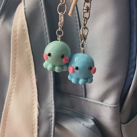 Meet cuteness in clay form! Our adorable octopus keychains, available in charming pastel hues, bring charm wherever they go. Launching on November 1th-grab yours and add a touch of playfulness to your accessories. For launch day only, enjoy 30% off with code OCTOCHIC at checkout. Share your thoughts and check out the full collection by visiting our website now. What crafting inspirations do these little creatures spark for you? “. ‼️Dm for price ‼️ #business #aesthetic #clay #pad #cl... Aesthetic Clay, Business Aesthetic, Clay Keychain, Cute Octopus, Clay Crafts Air Dry, Little Creatures, Clay Charms, Pastel Hues, Now What