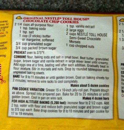 Nestle tollhouse chocolate chip cookie recipe Nestle Chocolate Chip Cookie Recipe, Toll House Recipes, Nestle Tollhouse Chocolate Chip Cookies, Nestle Chocolate Chip Cookies, Tollhouse Cookie Recipe, Baking Chocolate Chip Cookies, Nestle Toll House Cookies, Tollhouse Chocolate Chip Cookies, Nestle Chocolate