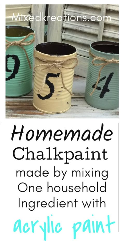 Acrylic Paint Easy, Chalk Paint Recipes, Diy Chalkboard Paint, Diy Chalk Paint Recipe, Make Chalk Paint, Chalk Paint Diy, Homemade Chalk Paint, Chalk Paint Recipe, Homemade Chalk