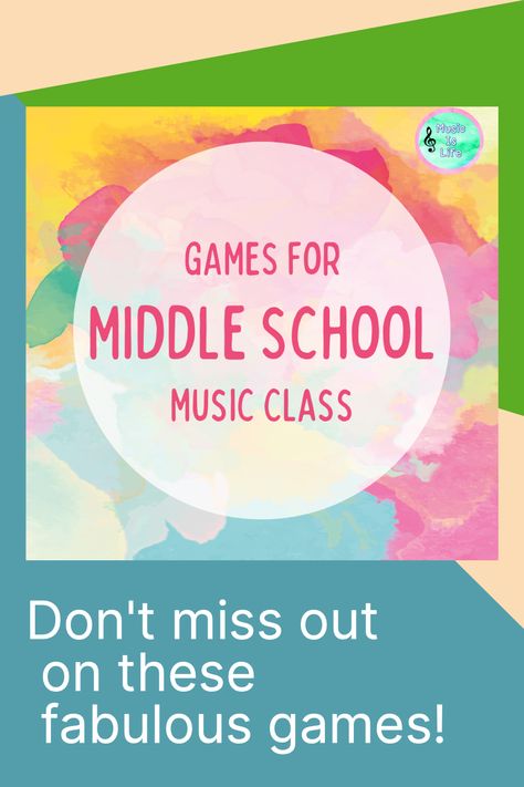 These educational music games are a MUST HAVE for your music classroom. Your middle school music students will ADORE all of the fabulous printable music games featured in this blog post. Check these out today! Games For Music Classroom, Music Lesson Plans Middle School, Middle School Music Activities, Middle School Music Lessons, Middle School Choir Classroom, Music Games For The Classroom, Middle School Music Games, School Music Room, Music Classroom Games