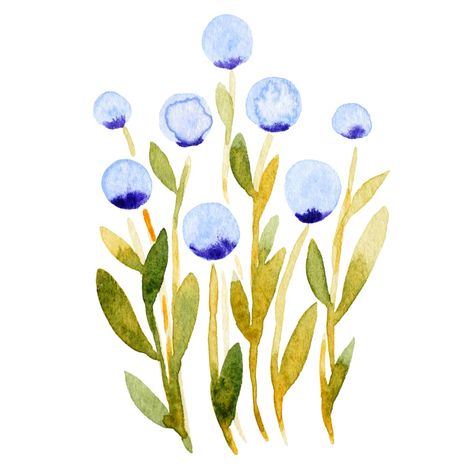 Simple Flower Art, Simple Watercolor Paintings, Simple Watercolor Flowers, Spring Summer Home Decor, Simple Watercolor, Sketchbook Illustration, Poster Watercolor, Minimalist Flowers, Watercolor Paintings Easy