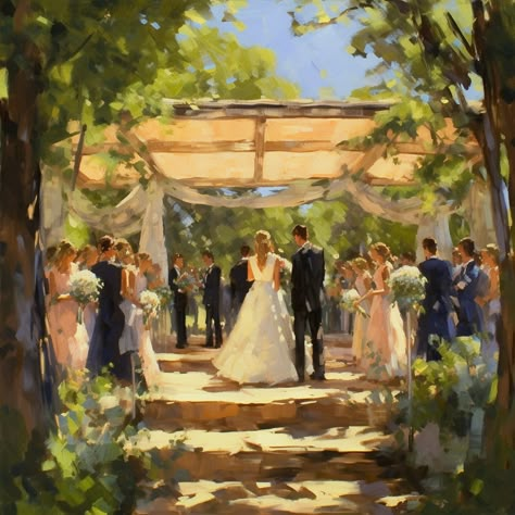 Why Choose a Painting of Your Wedding Ceremony? Your wedding ceremony is more than just a moment; it's the culmination of a commitment that lasts a lifetime. Imagine having that promise, that exchange of vows, captured in the strokes of a painting—a visual commemoration of your love story. #WeddingMemories #LoveInArt #CommitmentInCanvas #ArtfullyWed #CommissionedArt #MemoriesInPaint #weddingpainter #weddingpainting #fineart #weddingart #liveweddingpainting #engagementpainting Wedding Reception Painting, Wedding Painting Portrait, Wedding Acrylic Painting, Love Wedding Painting, Wedding Portraits Painting, Live Painting Wedding, Wedding Painting Ideas, Wedding Portrait Painting, Wedding Art Painting