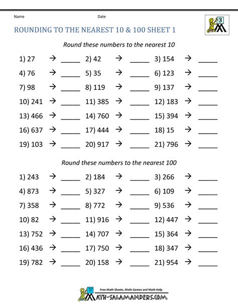 Whole Numbers Worksheets, Rounding Math Worksheets, Rounding Off Worksheets Grade 4, Round Off Worksheet, Rounding Worksheets 4th Grade, Rounding Numbers 4th Grade, 5th Class Maths Worksheets, Rounding Numbers Worksheet, Thanksgiving Math Worksheets Free