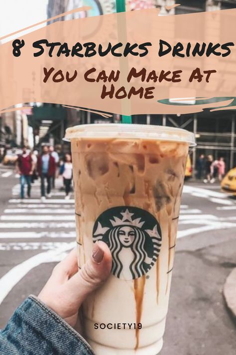 8 Starbucks Drinks You Can Make At Home - Society19 Nespresso Recipes, Iced Starbucks Drinks, Coffee Recipes Starbucks, Healthy Starbucks Drinks, Cold Coffee Recipes, Iced Coffee Drinks, Starbucks Coffee Drinks, Starbucks Diy, Easy Coffee Recipes