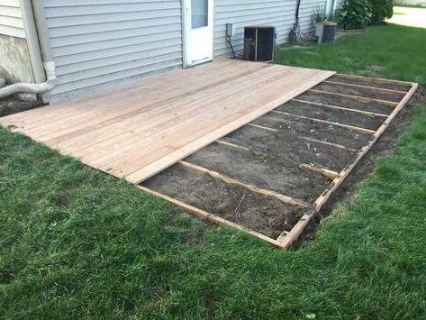 Build a deck | Backyard patio designs, Patio deck designs, Backyard patio Ground Level Deck, Build A Deck, Deck Backyard, Floating Deck, Patio Deck Designs, Wooden Deck, Pergola Design, Deck Designs, Patio Diy