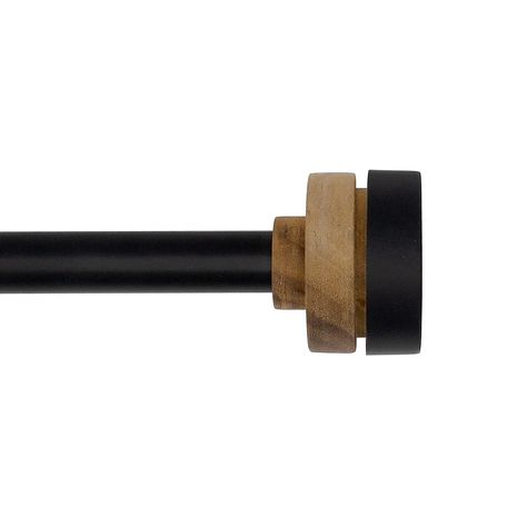 Modern Curtain Rods, Wood Curtain Rods, Black Curtain Rods, Metal Curtain Rod, Black Windows, Drapery Rods, Black Curtains, Modern Curtains, Drapery Hardware