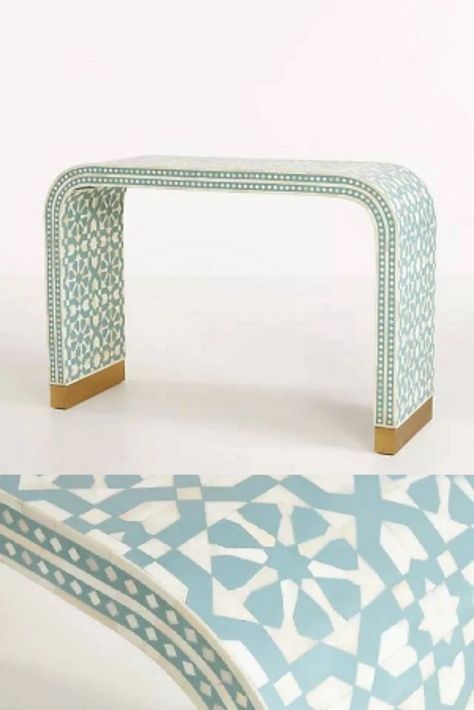 Seating Corner, Inlay Console Table, Bone Inlay Console, All Modern Furniture, Indian Table, Bone Inlay Furniture, Inlay Furniture, Table Handmade, Bathroom Tile Designs