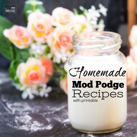 Home Made Modge Podge, Diy Mod Podge Recipe, Modge Podge Recipe, Craft Items To Sell, Mod Podge Recipe, Hodge Podge Recipe, Homemade Mod Podge Recipe, Homemade Mod Podge, Diy Mod Podge