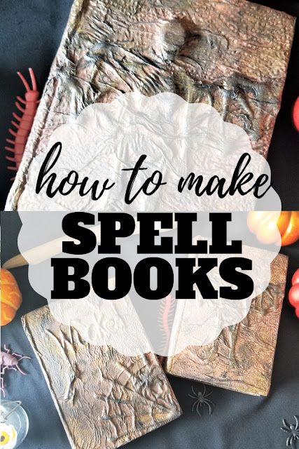 Diy Spellbook, Diy Halloween Books, Simple Halloween Decor, Halloween Spell Book, Halloween Spells, Festa Harry Potter, Creepy Halloween Decorations, Halloween Crafts Decorations, Spell Books