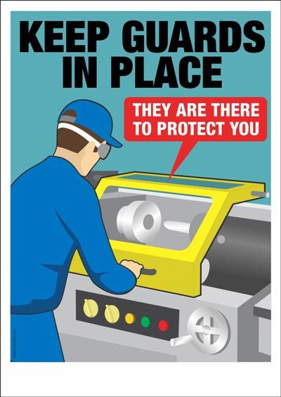 Keep Guards in Place Industrial Safety Drawing, Industrial Safety Posters, Workplace Safety Slogans, Driving Memes, Safety Signs And Symbols, Safety Pictures, Safety Quotes, Safety Fail, Safety Topics