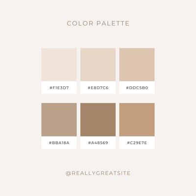 Nude Color Palette Instagram Post - Templates by Canva Minimalist Color Palette Instagram, Nude Colors Aesthetic, Nude Palette Color, Canva Color Palette Codes, Nude Colour Palette, Color Palette Instagram, Color Palette Canva, Canva Color Palette, Minimalist Color Palette