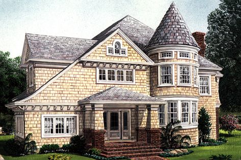 Historical House Plans, Victorian House Plan, Vintage Floor Plans, Victorian House Plans, Southern Living House Plans, Elevation Plan, Sims 4 House Plans, Craftsman Exterior, Vintage House Plans