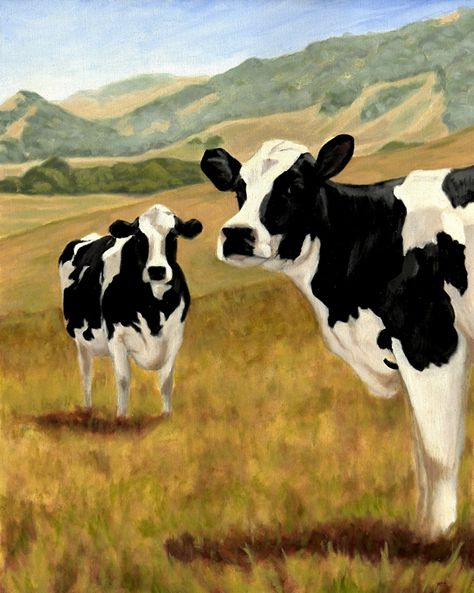 Cow Reference, Cow Paintings On Canvas, Cow Paintings, Farm Animal Paintings, Cow Drawing, Farm Paintings, Foto Transfer, Cow Pictures, Farm Art