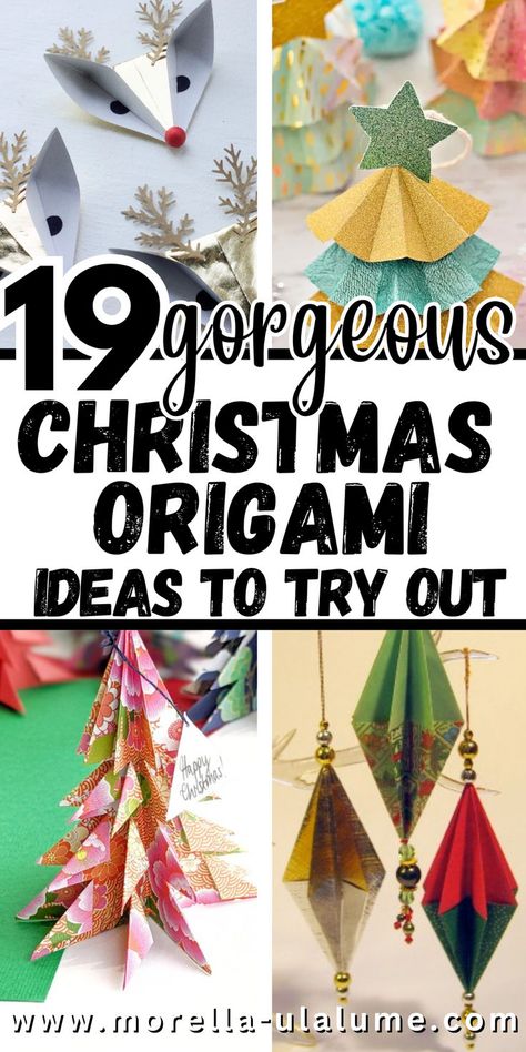 Get festive with these fun Christmas origami ideas! 🎄✨ From easy ornaments and stars to simple snowflakes and tree decorations, these DIY tutorials are perfect for kids and adults alike. Follow the step-by-step guides to create beautiful Christmas decor, including origami boxes and more. Click now for creative, easy Christmas origami ideas! Diy Origami Christmas Decorations, December Holiday Crafts For Kids, Classroom Christmas Decorations Diy, Paper Christmas Centerpieces, Diy Christmas Tree Decorations Paper, Diy Xmas Crafts For Kids, Christmas Crafts For 3rd Graders To Make, Origami Tree Topper, Christmas Paper Crafts For Adults