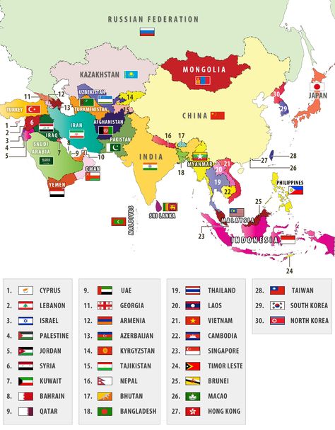 Take a look at this cool visual representation of Asian countries and their flags Asian Maps, World Geography Map, Asian Flags, Map Of Asia, Countries Of Asia, World Country Flags, World Map With Countries, Countries And Flags, Teaching Geography