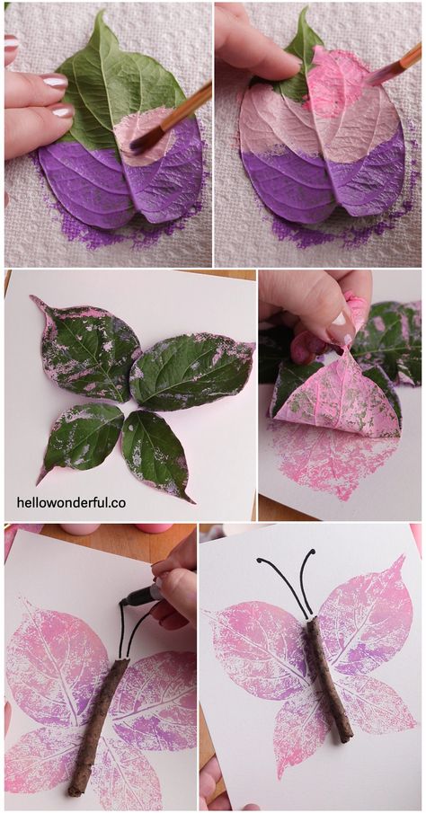 leaf butterfly craft Nature Crafts Kids, Art And Craft For Kids, Farmhouse Christmas Decor Ideas Diy, Leaf Butterfly, Farmhouse Christmas Decor Ideas, Cheap Farmhouse, Butterfly Craft, Diy Front Porch, Easy Christmas Decorations