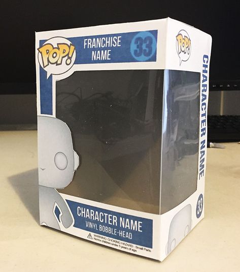 How To Make and Assemble Your Own Custom A4 Pop Box | Pop Vinyl FAQ Funko Pop Box Template Free, Funko Pop Template, Funko Pop Birthday Party Ideas, Funko Pop Box Template, Toy Box Design, Pop Birthday Party, Diy Funko Pop, Papercraft Box, Funko Box