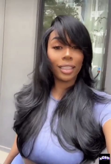 kash doll (2023) Closure Wig Install, Hairstyles Side Part, Voluminous Hairstyles, Kash Doll, Silk Press Natural Hair, Sew In Hairstyles, Side Part Hairstyles, Short Locs Hairstyles, Wig Install