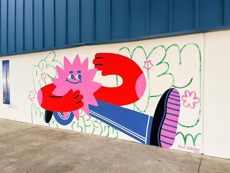 Last mini mural at @art_company_shoes factory next to @bymurfin @polfish_ @yu_yubs and @amaiaarrazola 💫💫 - #mural #artpeople2024 #wallpainting #illustration #elezissou Graffiti Woman, Factory Illustration, Store Illustration, Outdoor Mural, Super Wallpaper, Mural Illustration, Mural Art Design, Office Mural, Dino Park