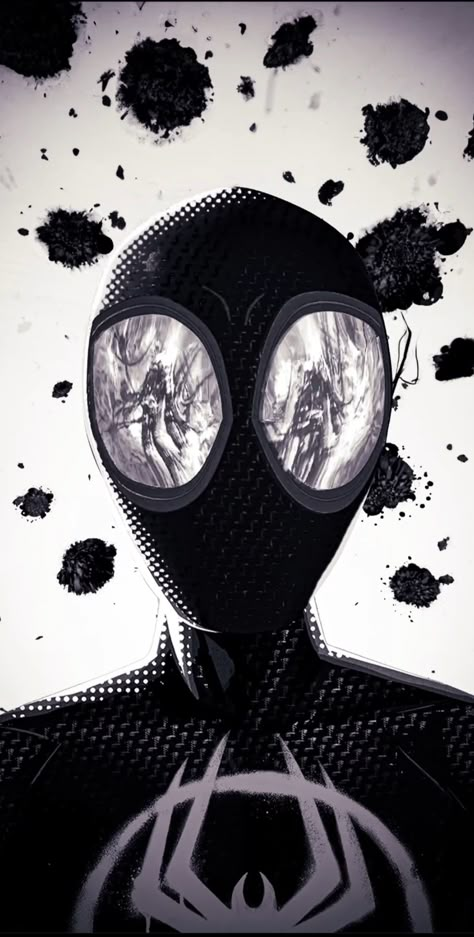 Black and White portrait of Miles Morales from Spiderman Across the spider verse Wallpaper Spiderman Comic Art, Miles Spiderman, Image Spiderman, Spiderman Drawing, Miles Morales Spiderman, Spiderman Spider, Spiderman Artwork, Spider Art, Spiderman Pictures