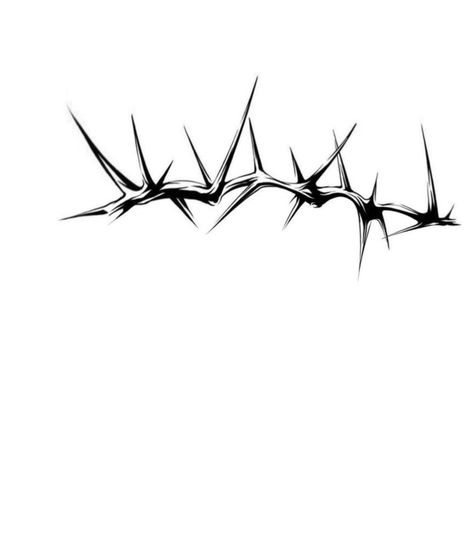 Spike Tattoo Design, Puas Tattoo, Thorns Tattoo Design, Spike Tattoo, Thorns Tattoo, Tato Flash, Thorn Tattoo, Crown Drawing, Christ Tattoo