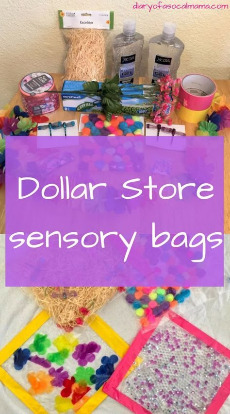 Learn how to make cheap, easy sensory bags with things from the dollar store. These bags are great activities for babies, especially during tummy time. #babies #sensory #dollarstore Sensory Bags For Babies, Baby Sensory Bags, Infant Classroom, Sensory Bags, Baby Sensory Play, Sensory Crafts, Sensory Activities Toddlers, Baby Play Activities, Toddler Sensory