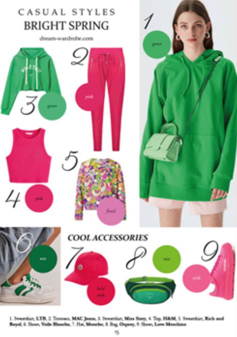 Bright Spring Outfits Capsule Wardrobe, Bright Spring Capsule Wardrobe, Bright Spring Capsule, Bright Spring Palette, Clear Bright Spring, Spring Casual Outfits, Jane Levy, Face Tips, Spring Palette