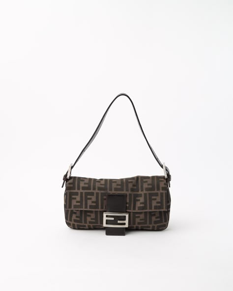 FENDI Vintage Zucca Baguette Shoulder Bag Baguette Bag Fendi, Fendi Vintage Baguette, Fendi Baguette Vintage, Purse Wishlist, Fendi Vintage Bag, Vintage Fendi Baguette, Fendi Zucca Bag, Fendi Mini Bag, Fendi Zucca Baguette