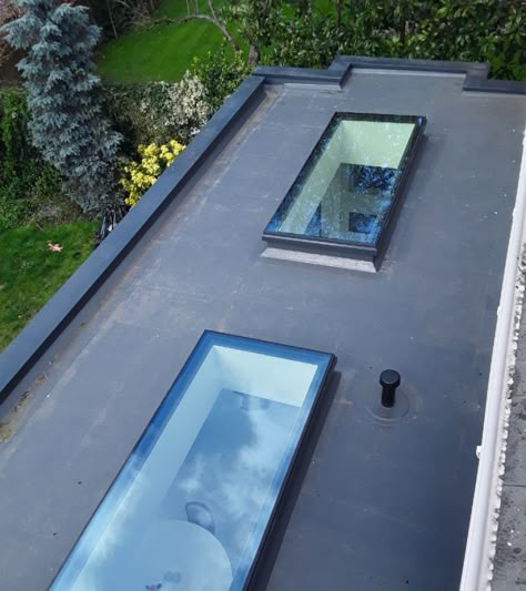 Skylight & Rooflight Company | Roof light & Roof windows Supplier | UK Flat Roof Lights, Flat Roof Skylights, Skylight Glass, House Designs Ireland, Flat Roof Extension, Cabin Style Homes, Rooftop Patio Design, Roof Skylight, Skylight Design