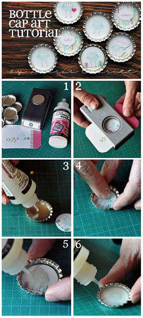 bottle cap tutorial Router Wood, Bottle Cap Projects, Bottle Cap Jewelry, Hantverk Diy, Art Bottle, Cap Art, Bottle Cap Art, Creative Bag, Cork Art