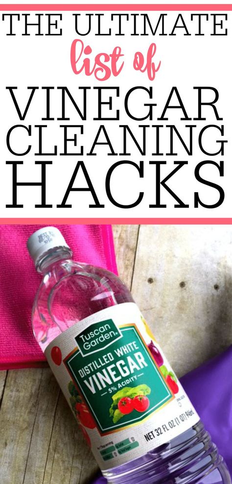 Vinegar Cleaning Hacks, Deep Cleaning House, Vinegar Uses, Vinegar Cleaning, Deep Cleaning Tips, Natural Cough Remedies, Household Cleaning Tips, Distilled White Vinegar, Diy Cleaners