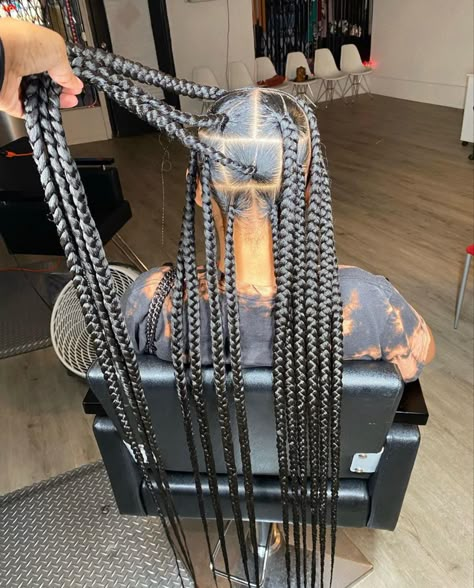 Large Knotless Braids Hairstyles, Winter Protective Styles, Chunky Box Braids, Knotless Braid, Large Box Braids, Colored Box Braids, Big Box Braids, Cute Box Braids, Hair Protection