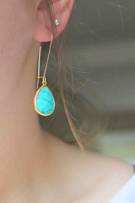 turquoise Tlc Waterfalls, Jewelry Stones, Turquoise Drop Earrings, Stone Dangle Earrings, I Love Jewelry, Turquoise Earrings, Turquoise Jewelry, Turquoise Stone, Photo Jewelry