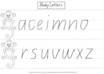 handwriting posters head body tail letters qld font letters writing practice letter sounds