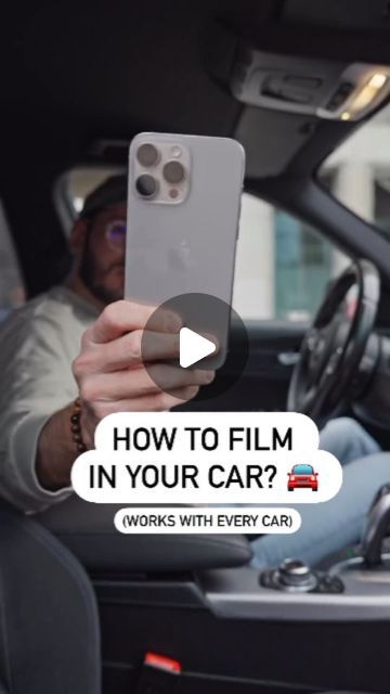 PHOTOGRAPHY TIPS & TRICKS ™ on Instagram: "Car Video Hacks with Phone 😱 📲 By @withgeorgy SAVE this tutorial for the next time you’re driving! Video credits @withgeorgy Tag your friends who should try this 👇 _________________________________________________ 🔹All rights and credits reserved to the respective owner(s) 🔹DM for Credits/Removal _________________________________________________ #mobilevideography #phonehack #videography #phonevideography #phonevideography #behindthescenes #tutorial #behindthescenes #filmmaking #tips #photographytricks #carvideo #videohacks #phonehacks" Car Driving Hacks, Filming Ideas, Phone Photography Tutorials, Video Hacks, Driving Video, Filmmaking Tips, Inside Car, Instagram Hacks, Iphone Video