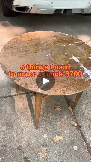 780K views · 10K reactions | 7 things to make quick cash furniture flipping! #diy #furnitureflip #sidehustle | the furniture doctor | Pacific · Feeling Unique Table Legs Ideas, Hand Painted Table Top, Diy Old Table Makeover, Mersman End Table Redo, Refurbished Table Ideas, Easy Furniture Flips, Thrift Flip Furniture Ideas, Table Restoration Diy, Painted Tables Ideas