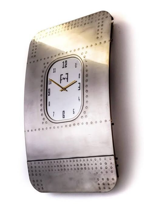 Aircraft Furniture, Aviation Room, Wall Clock Design Ideas, Aviation Furniture, Clock Design Ideas, Aviation Decor, Airplane Decor, Aircraft Parts, Outdoor Clock