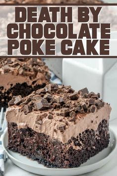 Smores Dessert, Cake Mix Ingredients, Diy Dessert, Chocolate Poke Cake, Torte Cupcake, Poke Cake Recipes, Slow Cooker Desserts, Dark Chocolate Cakes, Washington Wedding